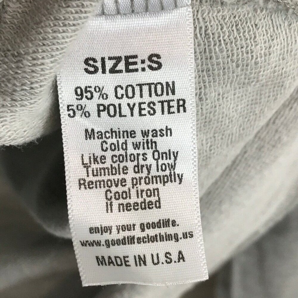 Goodlife Size S 1/4 Zip Sweatshirt Gray Long Sleeve Casual Men's - Picture 7 of 7
